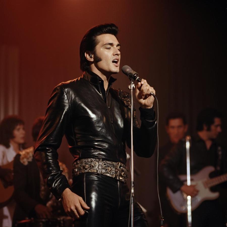 Elvis Presley performing "A Little Bit of Green" during his 1968 Comeback Special.