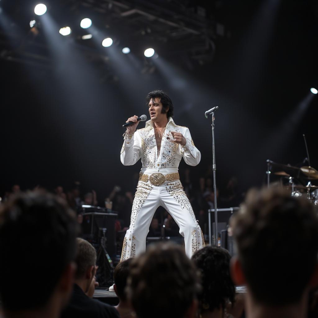 elvis presley singing on stage