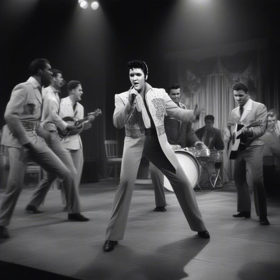 Elvis Presley Performing Onstage in Loving You