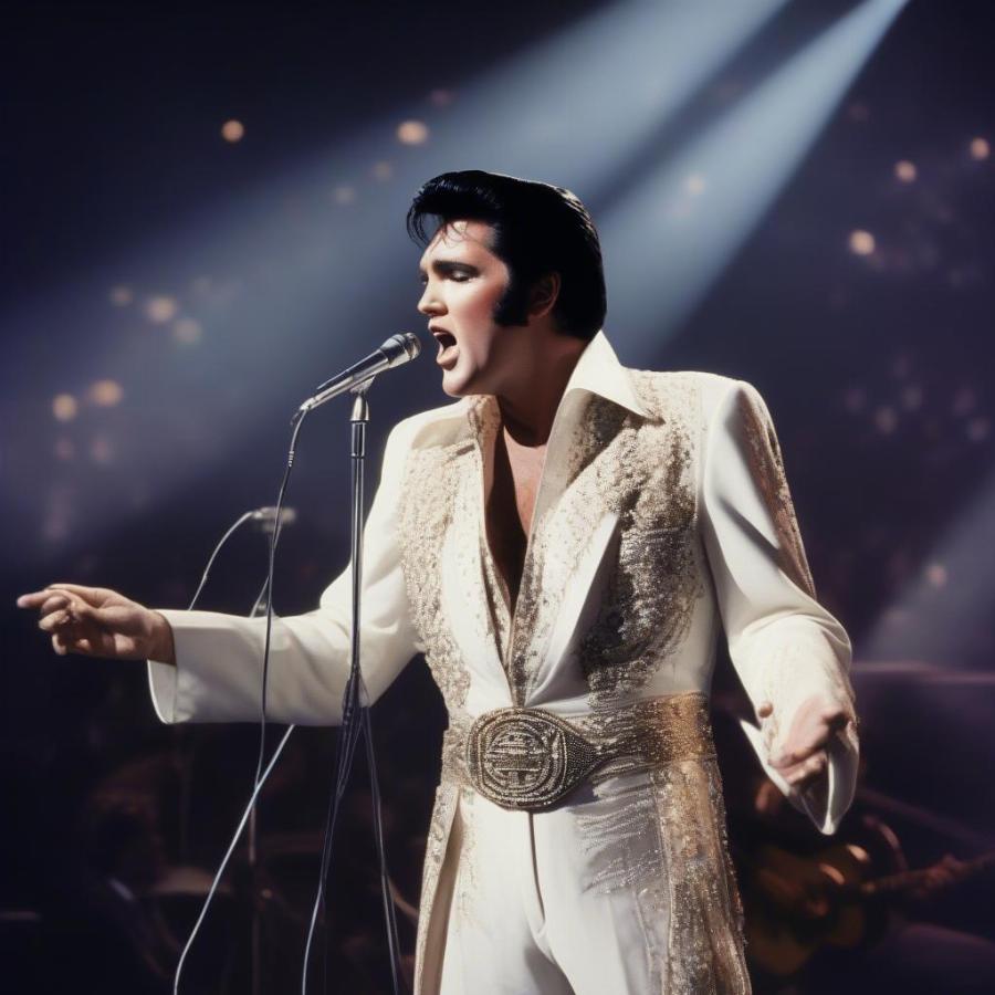 Elvis Presley Delivering a Powerful Performance of If I Can Dream