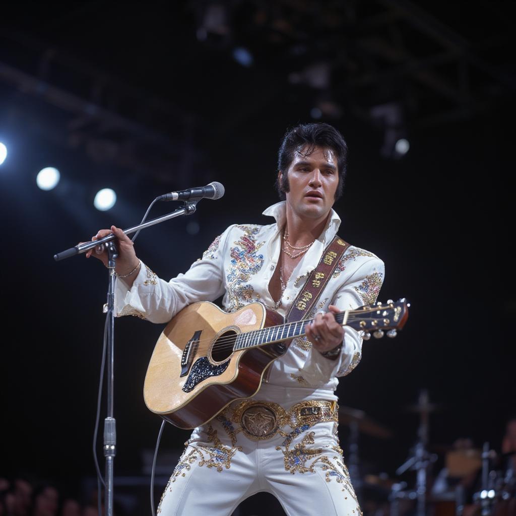 elvis presley performing live on stage