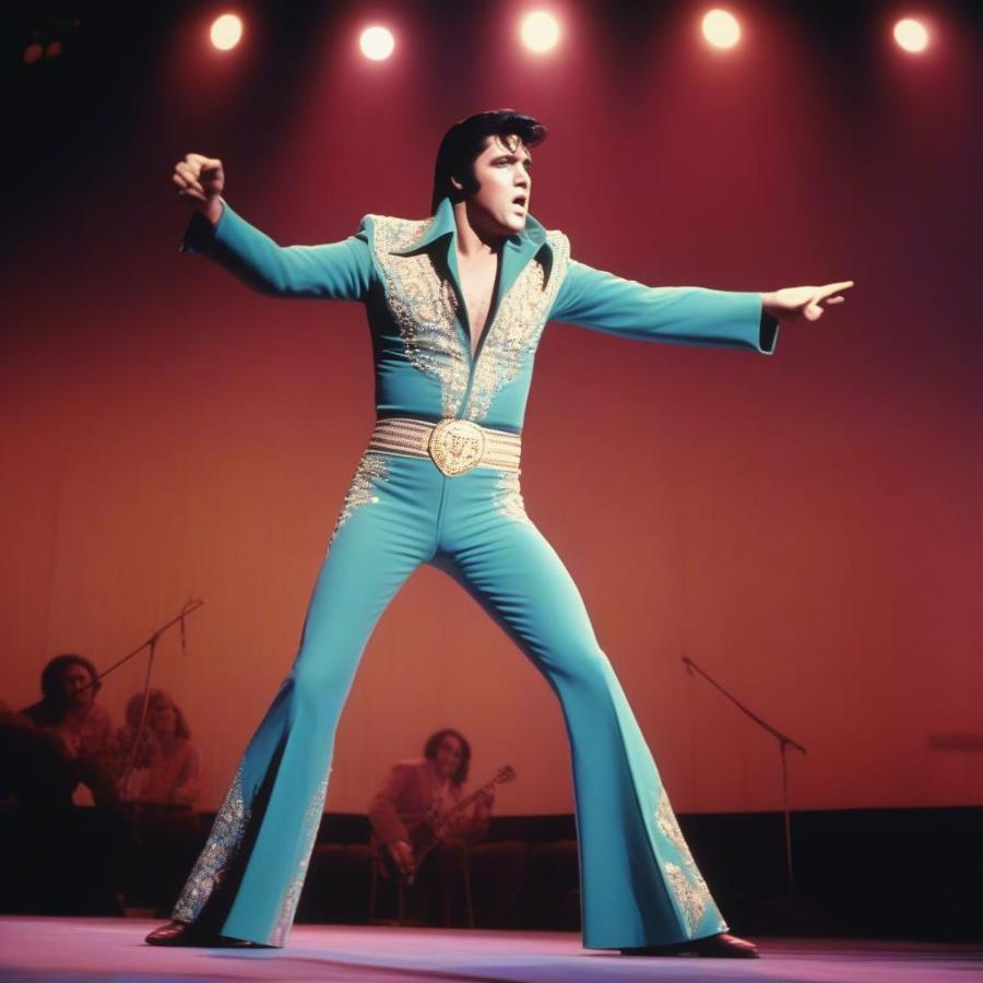 Elvis Presley: Live Stage Performance in the 1970s