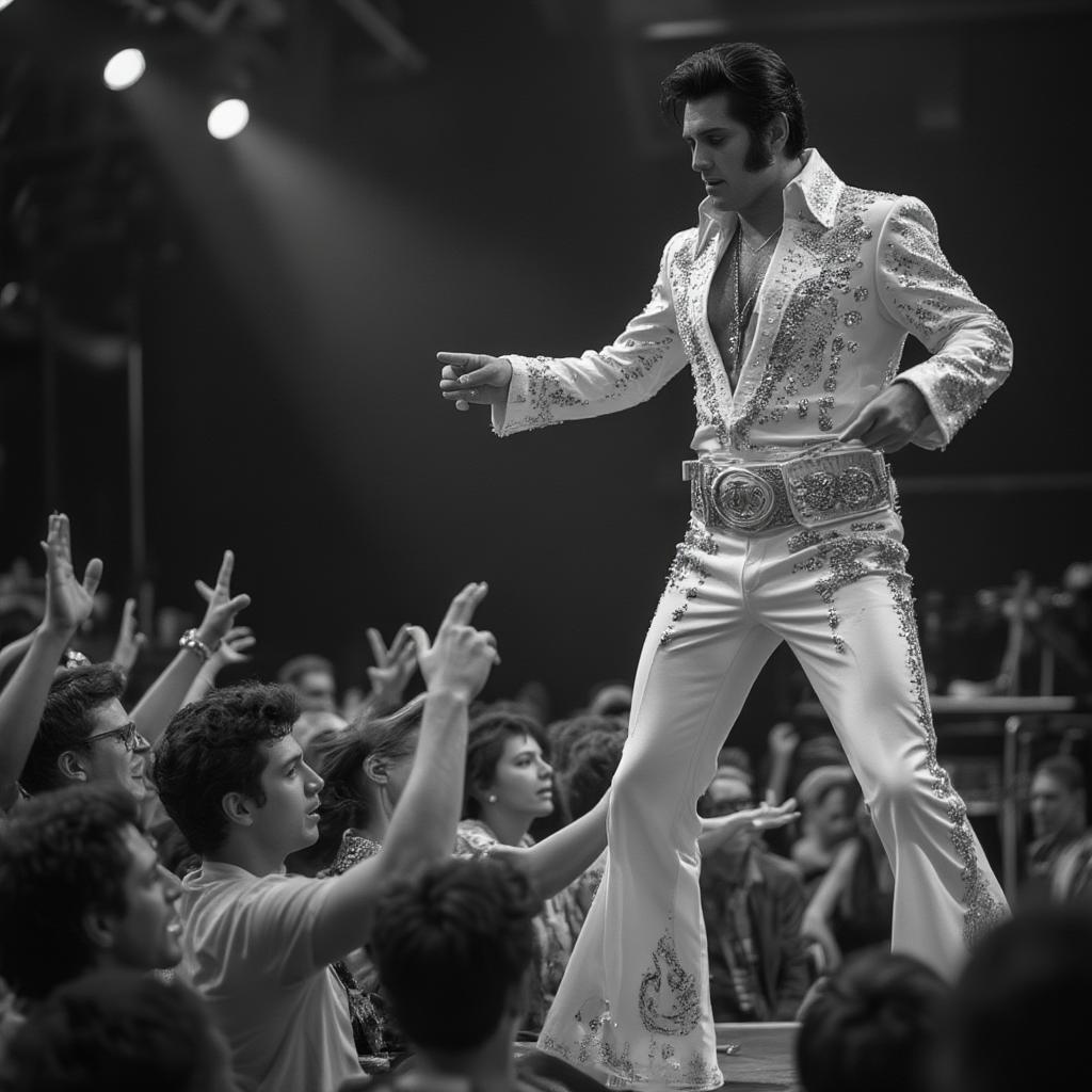 Elvis Presley Performing Live During Viva Las Vegas Era