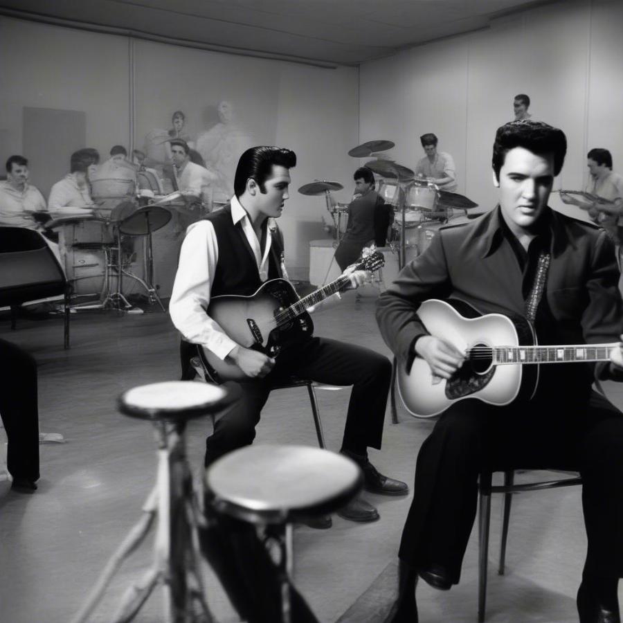 Elvis Rehearsing for That's The Way It Is