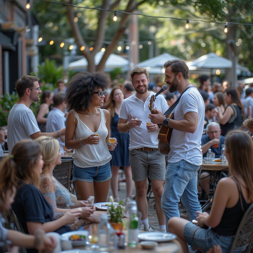 Enjoying Live Music on a Patio