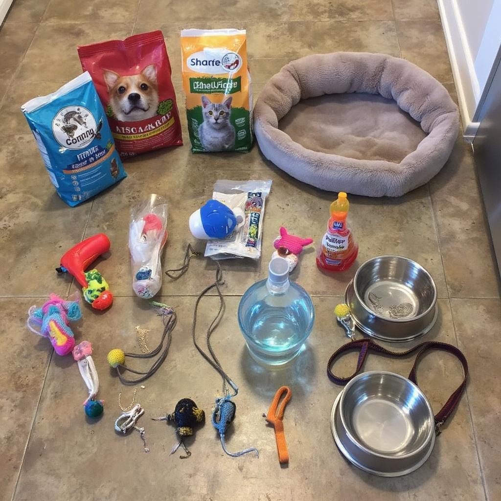 Essential Supplies for a New Pet: Food, Bowls, Bed, and Toys