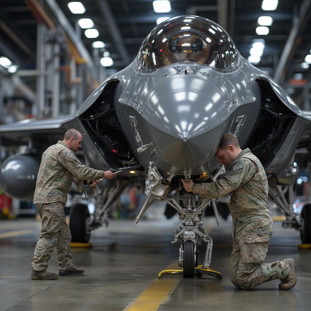 F-35 Lightning II undergoing maintenance and upgrades