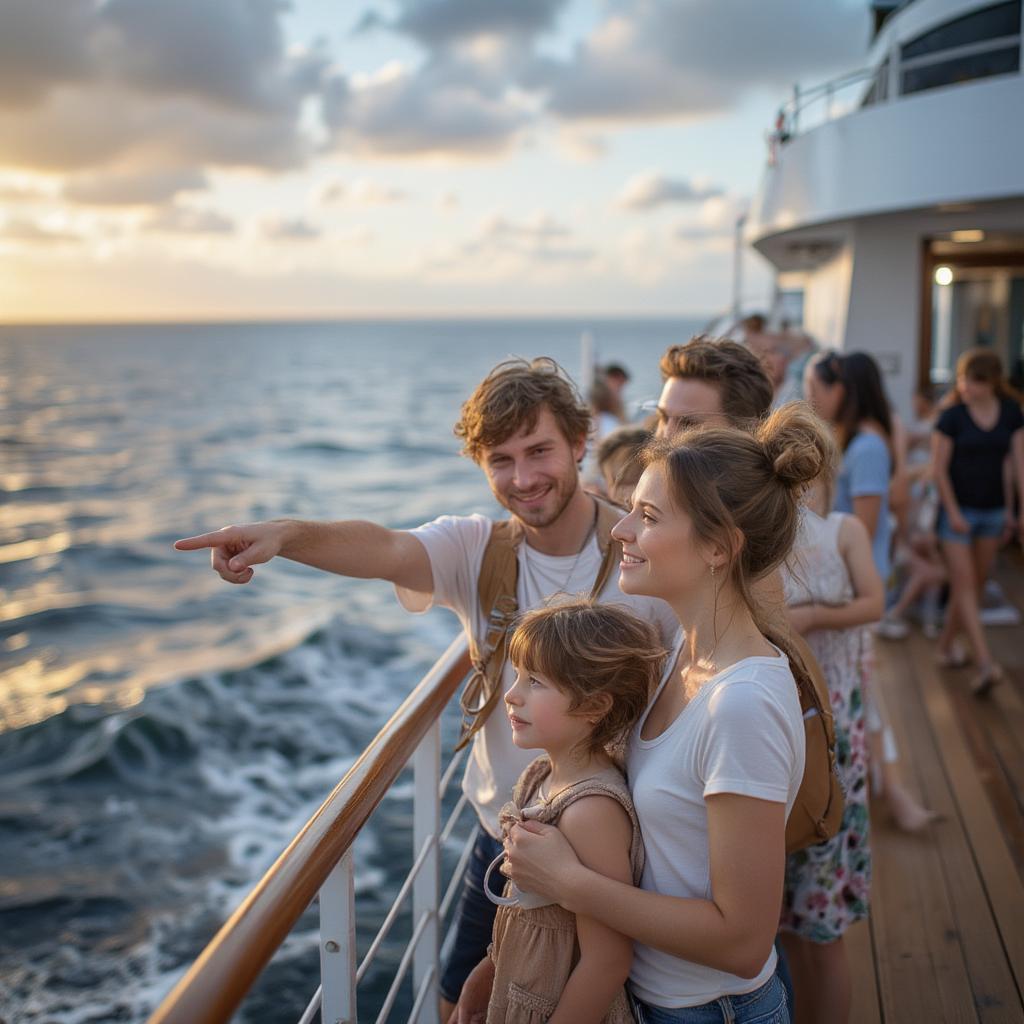 Family Enjoying a Cruise Vacation