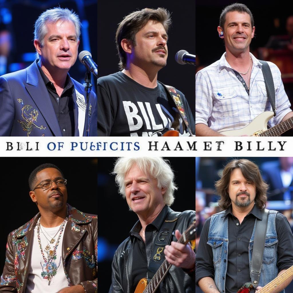 Collage of Famous Singers Named Billy