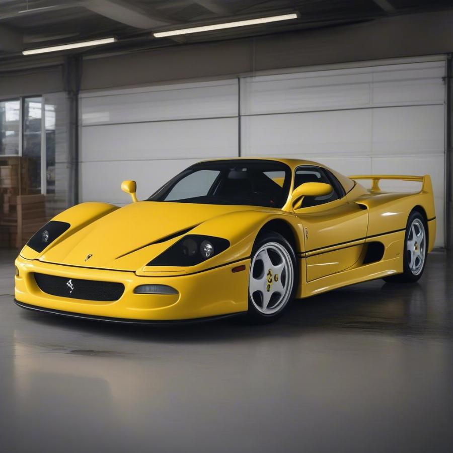 Front view of the Ferrari F50 parked