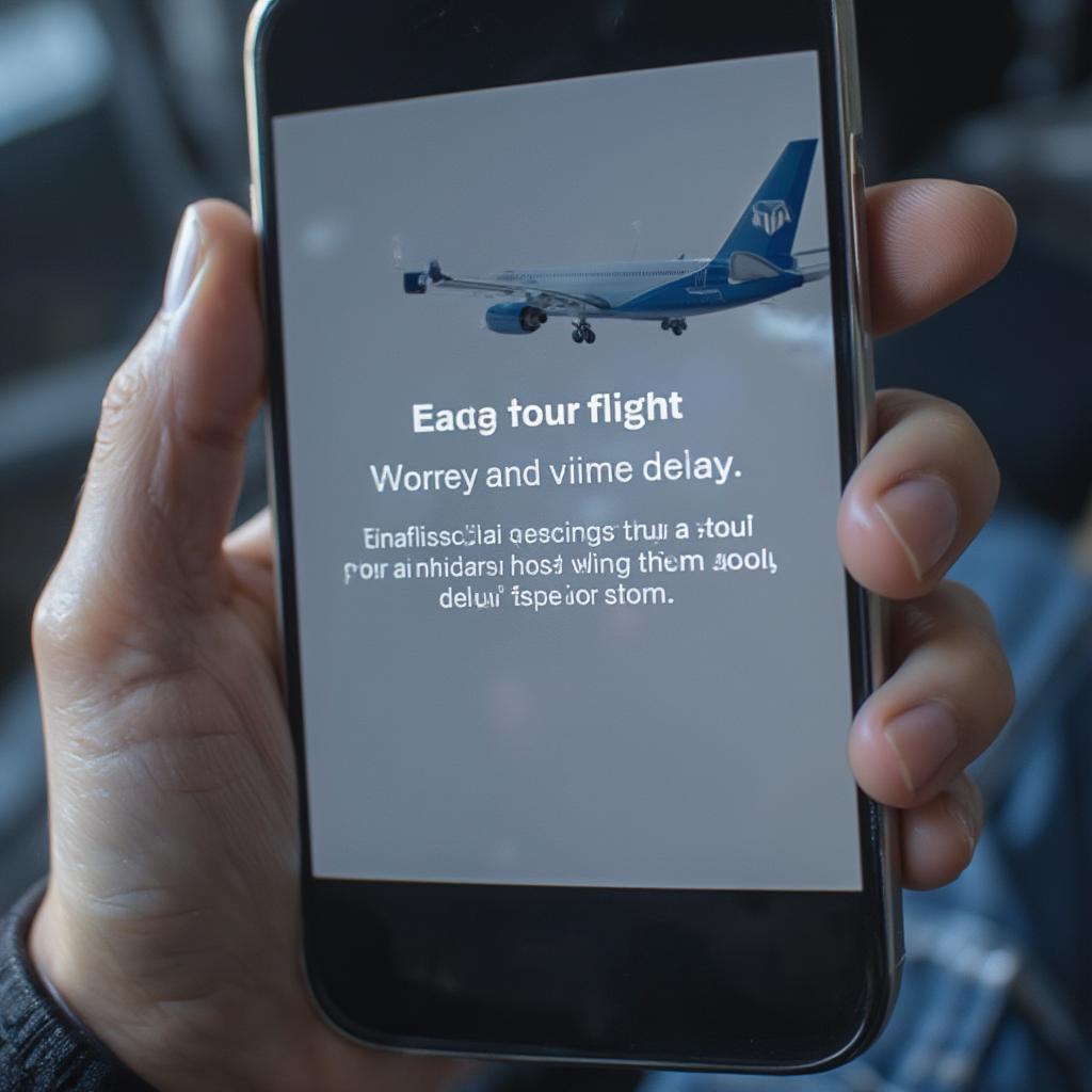 Receiving Flight Delay Notification on Mobile Phone