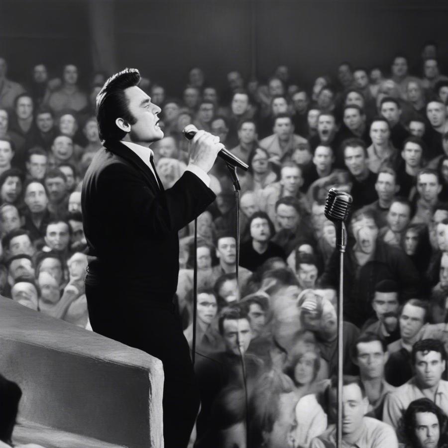 Johnny Cash Singing Folsom Prison Blues