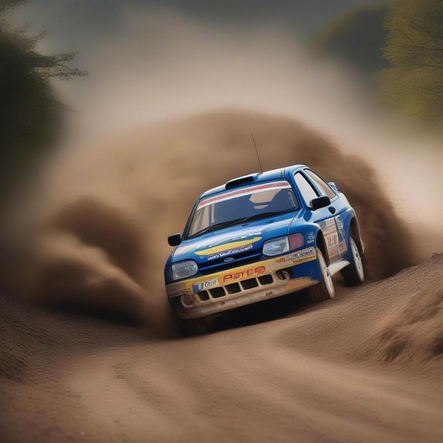 Ford Escort Cosworth in Rally Action