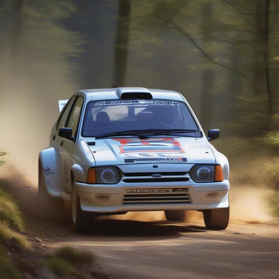 Ford Escort Cosworth RS in Rally Action