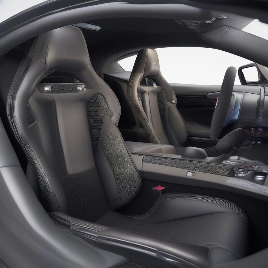 Luxurious and driver-focused interior of the 2021 Ford GT