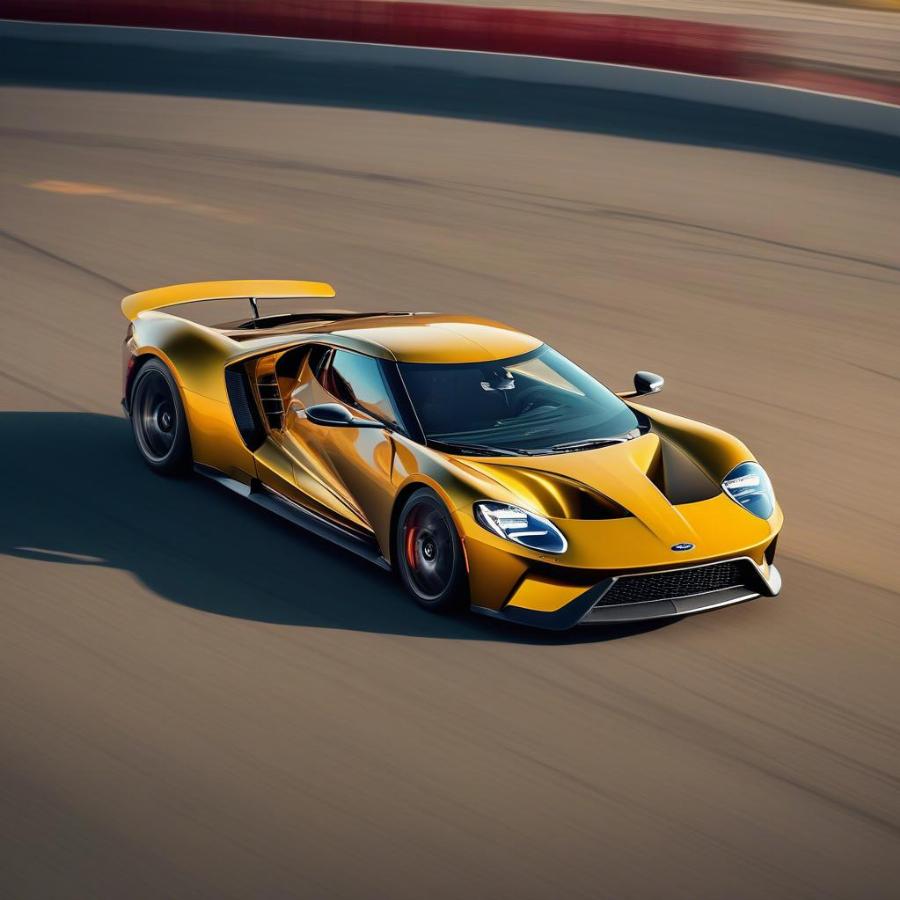 2021 Ford GT performing on a race track