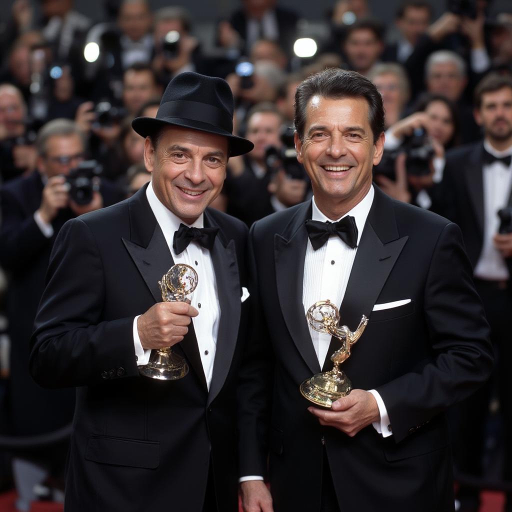 Frank Sinatra and Paul Anka at an Awards Ceremony 