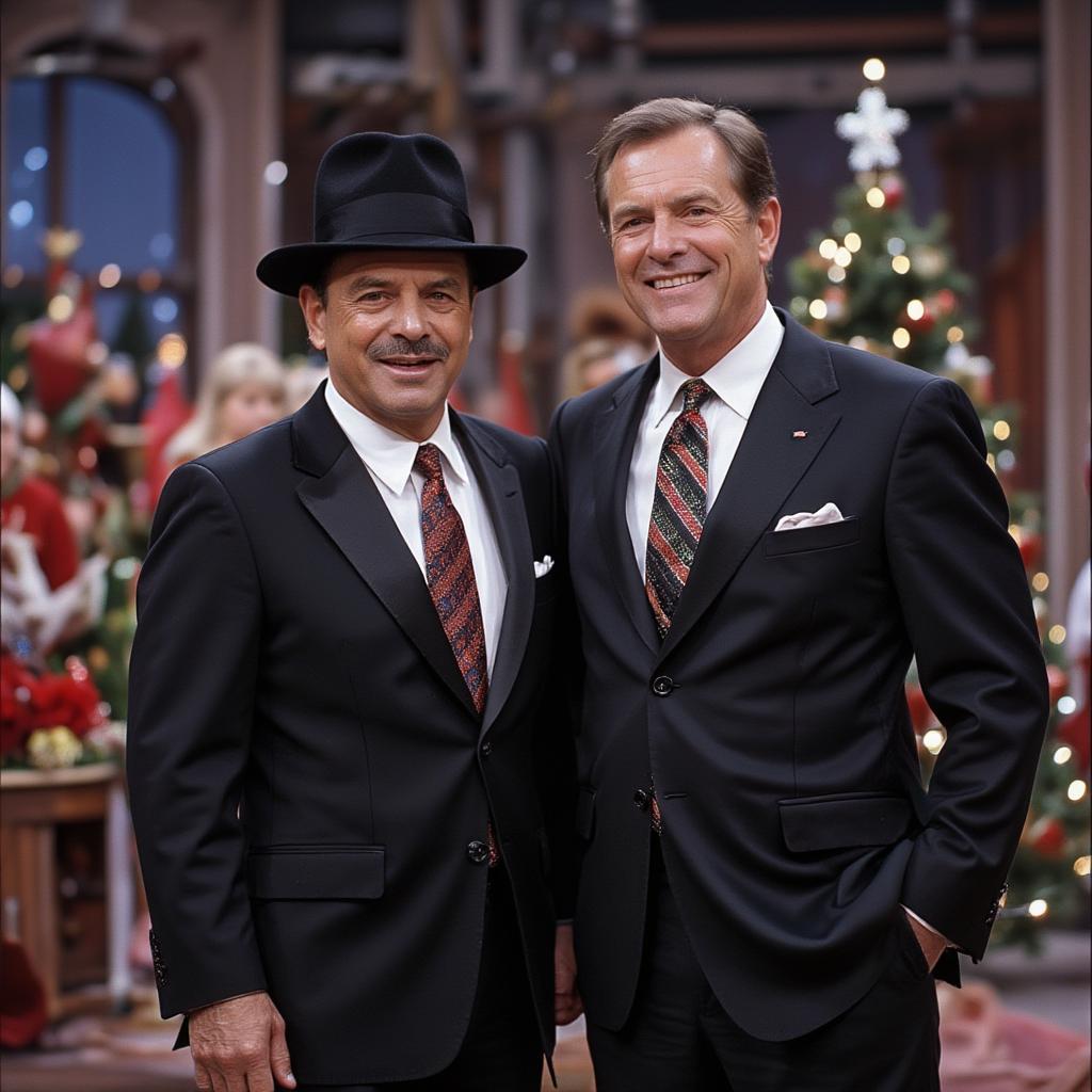 Frank Sinatra and Bing Crosby Performing on a Christmas TV Special