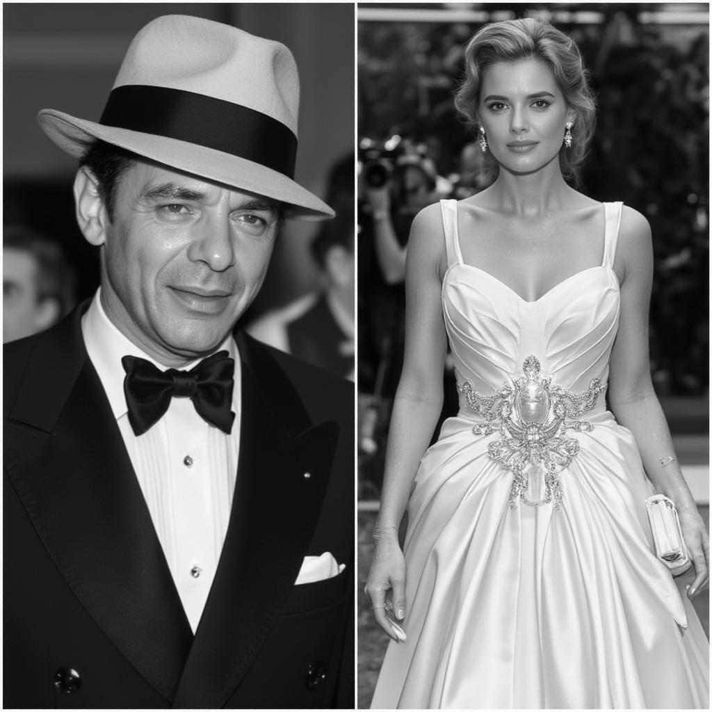 Individual Portraits of Frank Sinatra and Grace Kelly