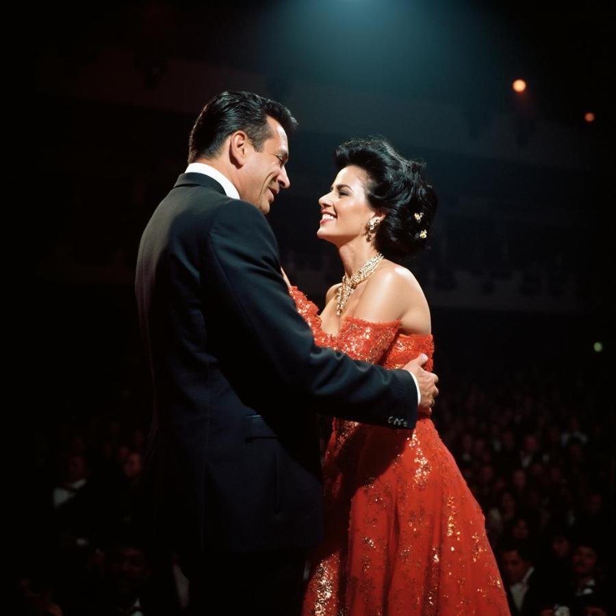 Frank Sinatra and Liza Minnelli Performing on Stage Together