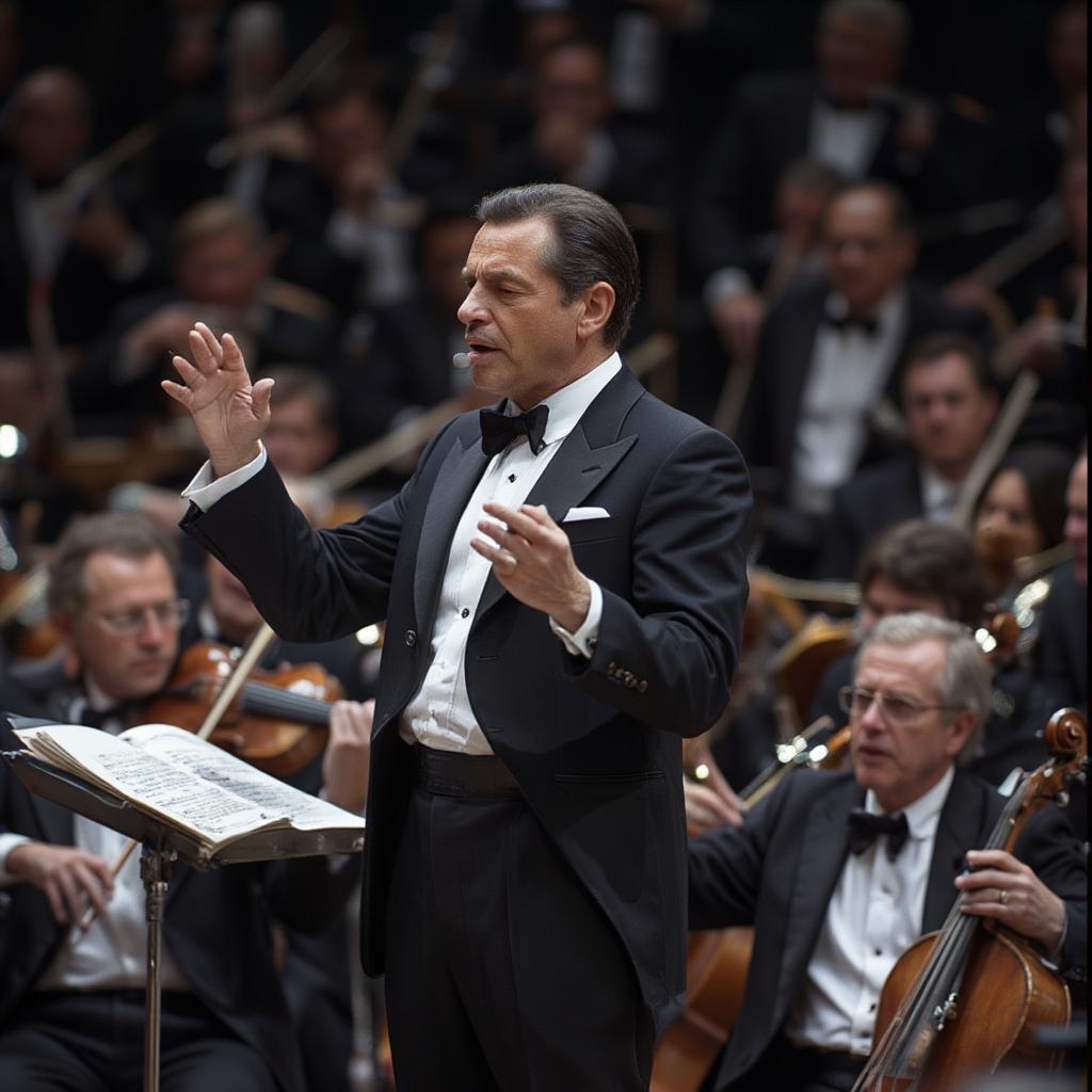 Frank Sinatra Performing with Orchestra