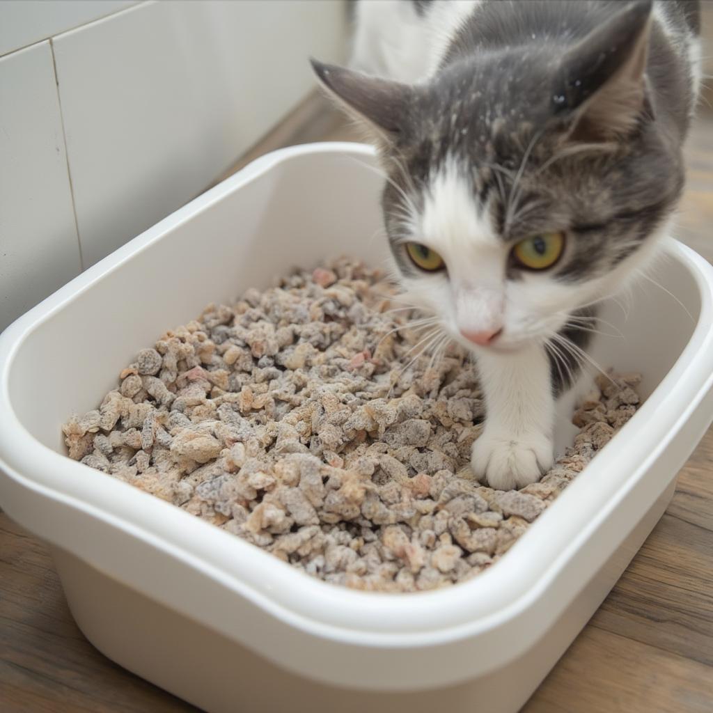 Fresh Step multi cat litter box filled