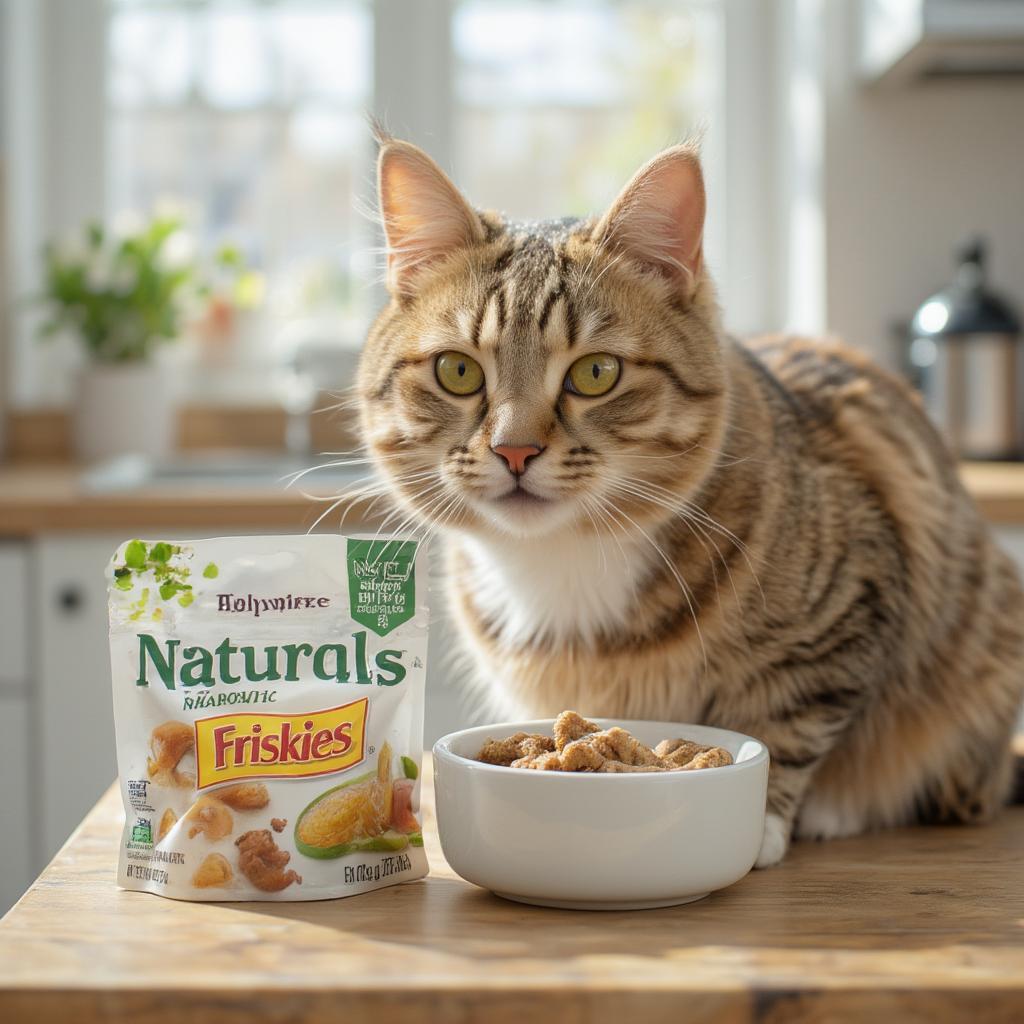 cat eating frisky naturals