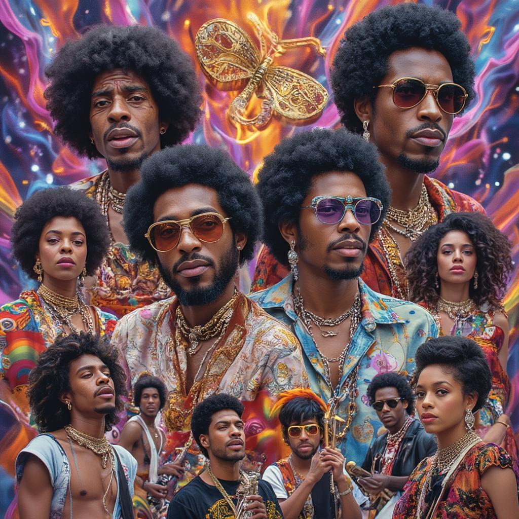 collage of funk legends and modern funk artists