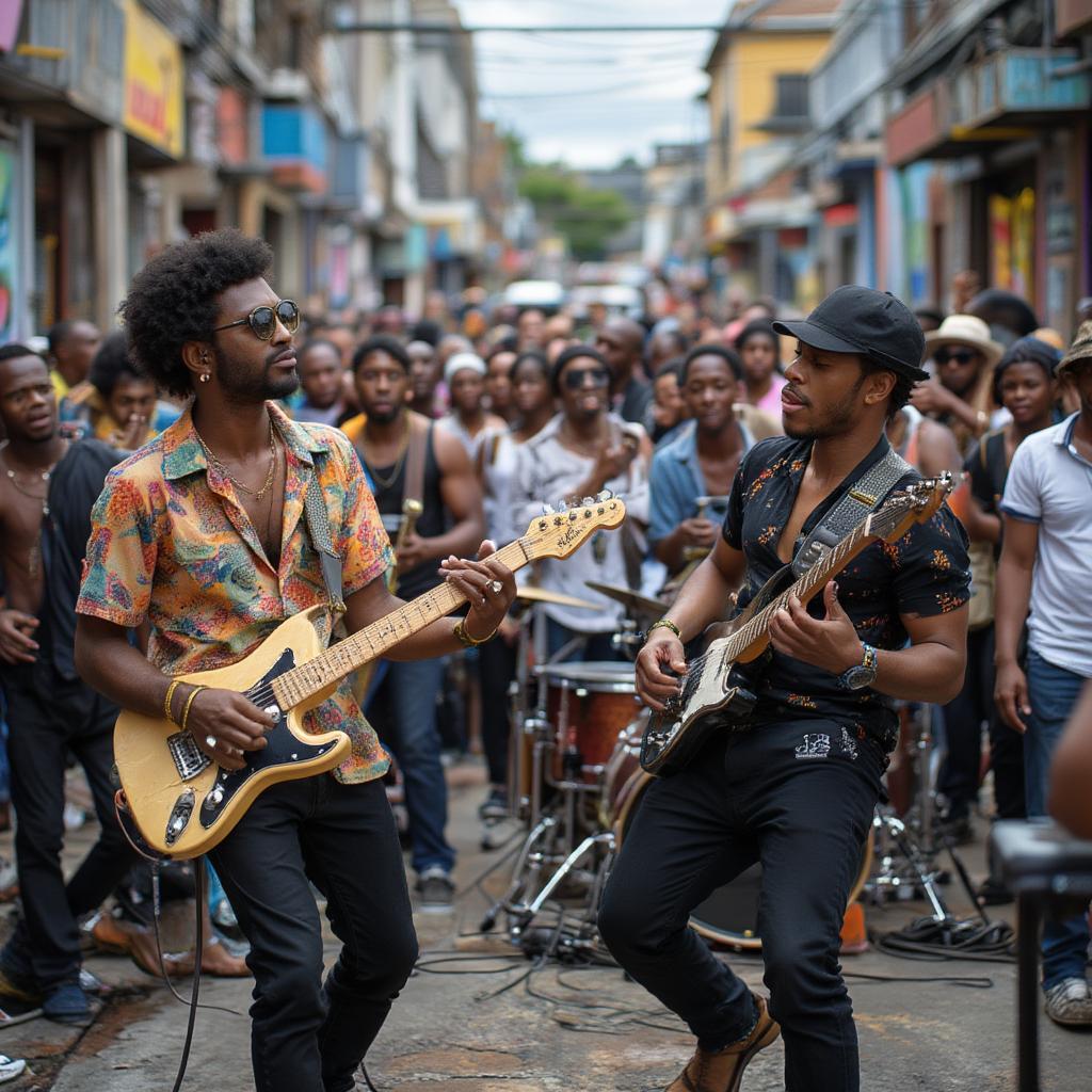 funk music session in jamaica lively performance