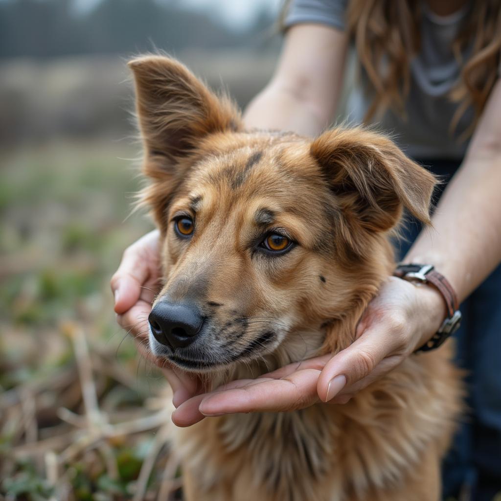 kind-owner-petting-dog