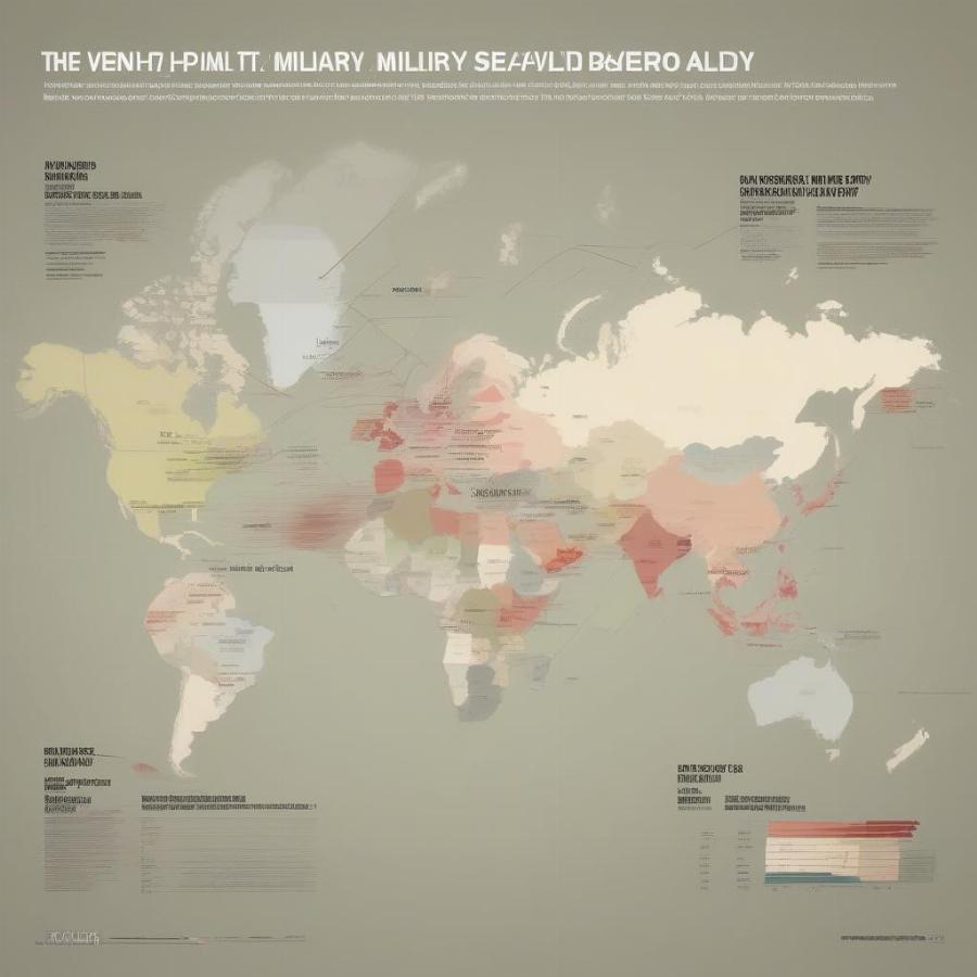 Map Showing Global Military Spending by Region