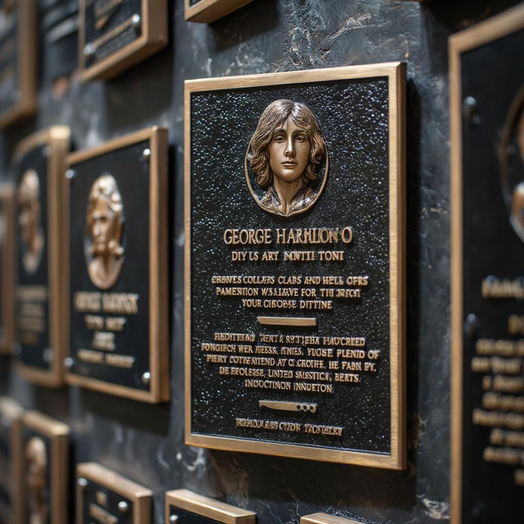 Rock and Roll Hall of Fame George Harrison Plaque