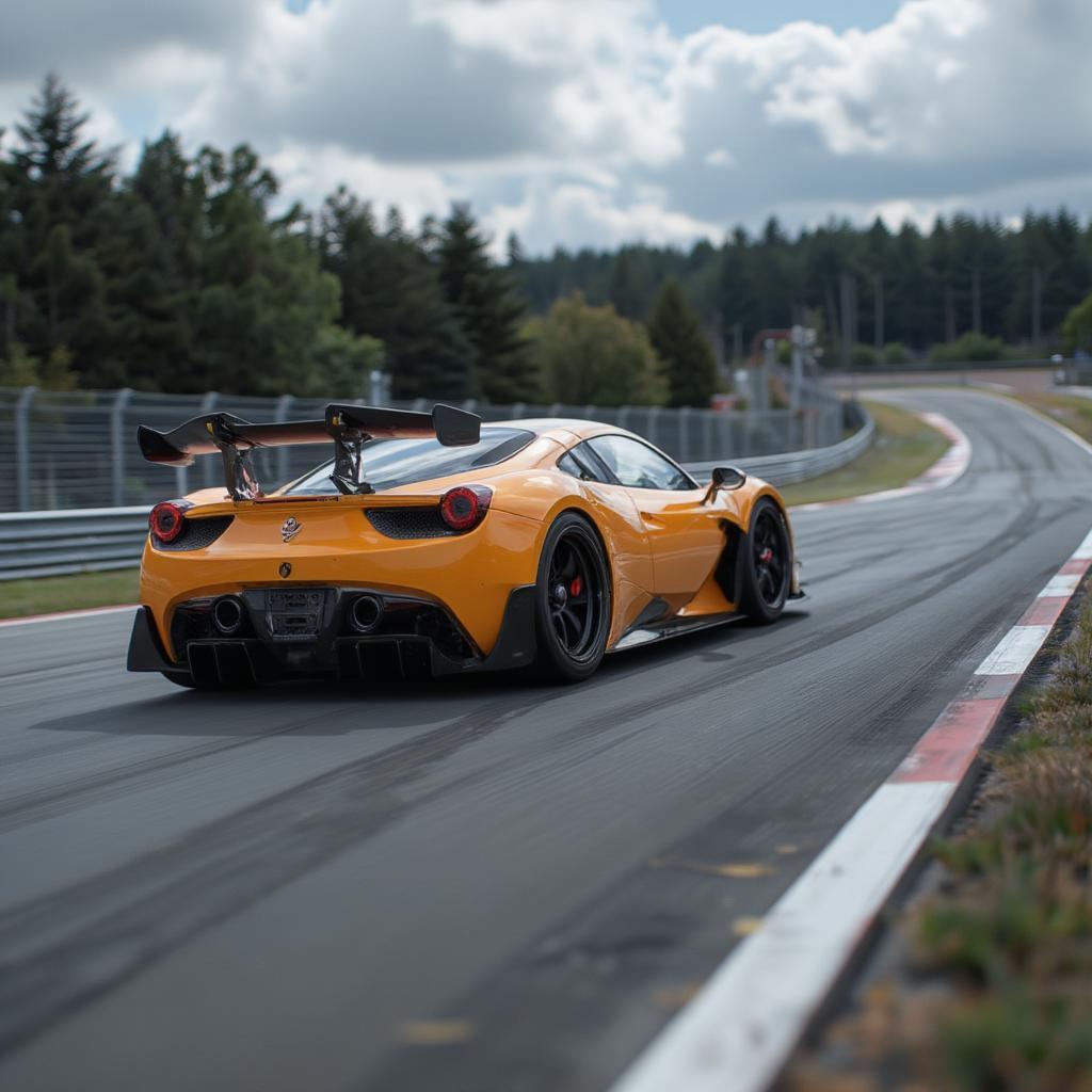 german sports car on race track