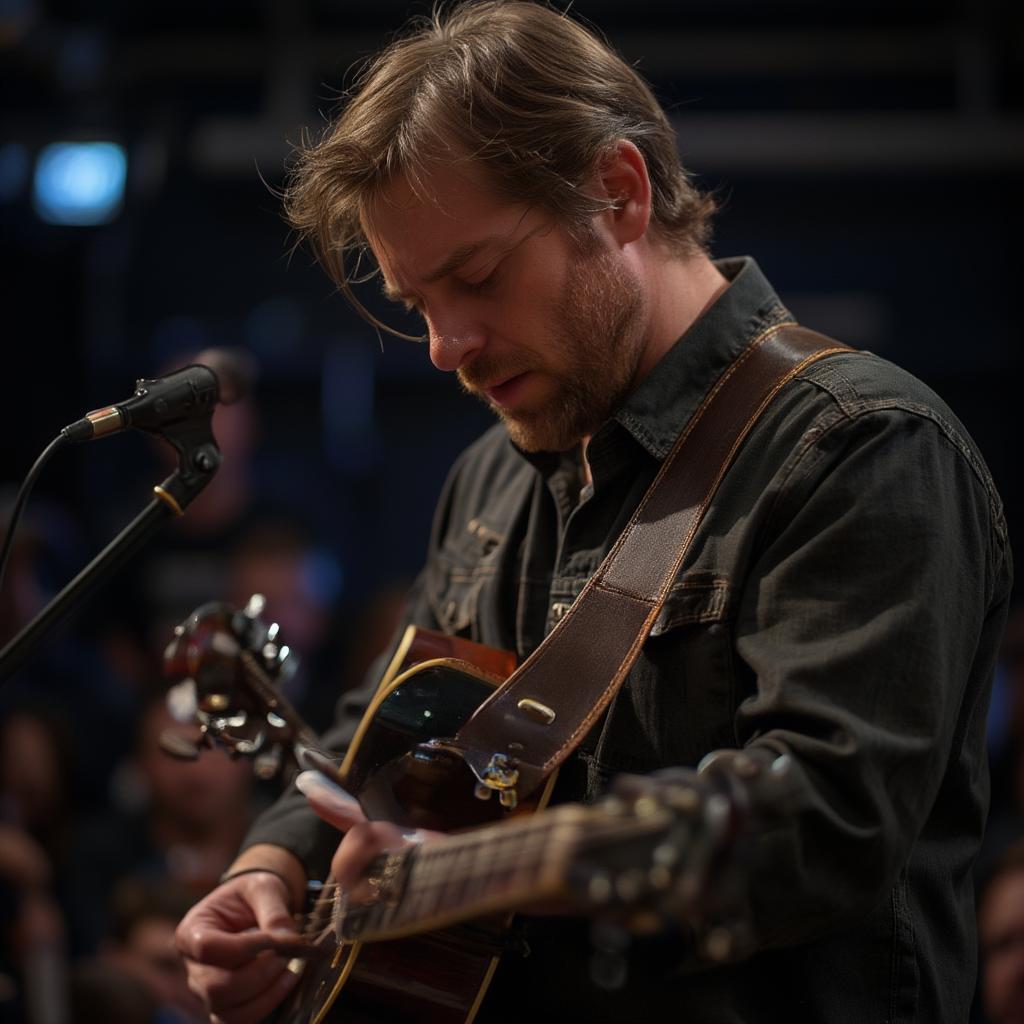 Grant Lee Phillips performing live on acoustic guitar