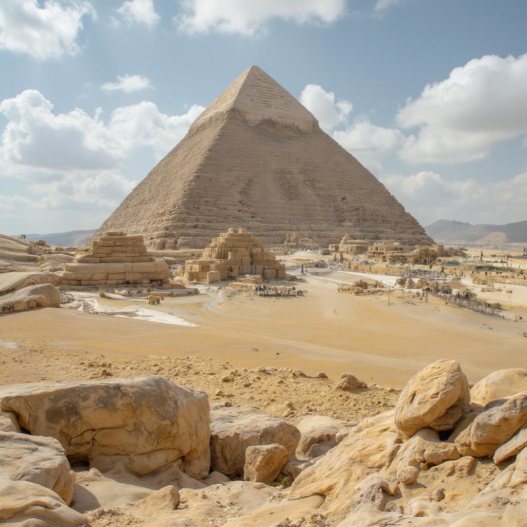 The Great Pyramid of Giza, the last remaining wonder of the ancient world.