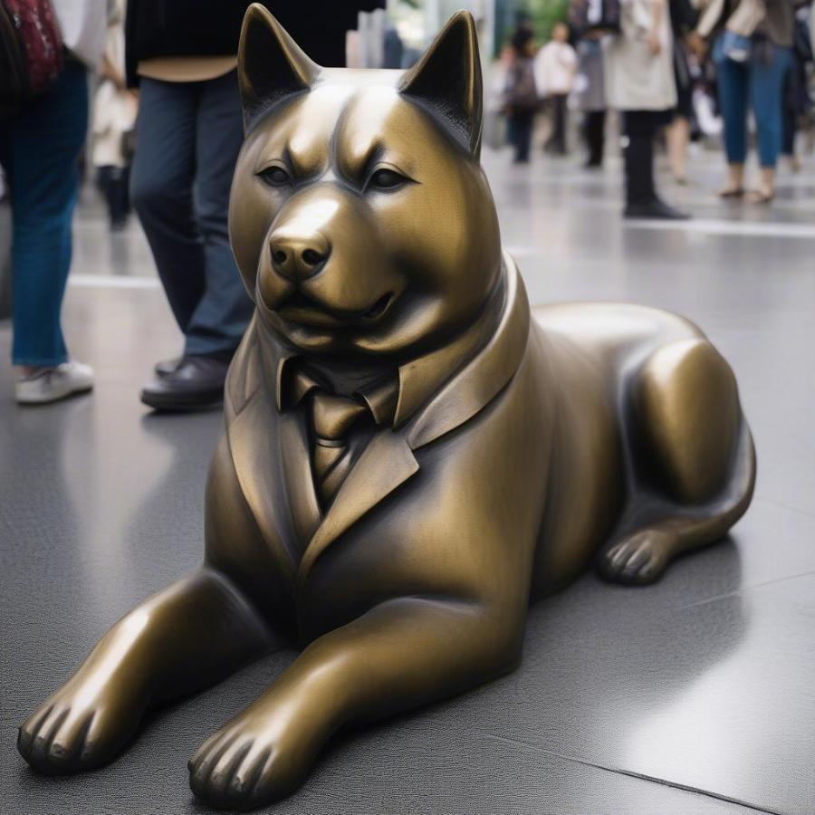 Hachiko statue at Shibuya Station in Tokyo, Japan