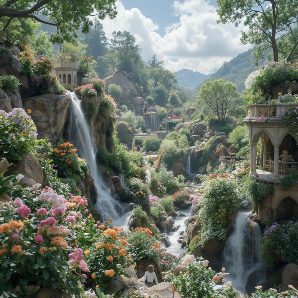 Lush Terraces of the Hanging Gardens of Babylon