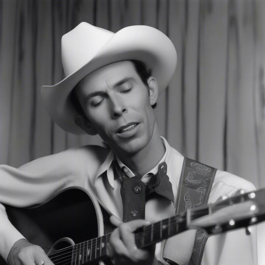 Hank Williams Performing Country Music in the 1940s