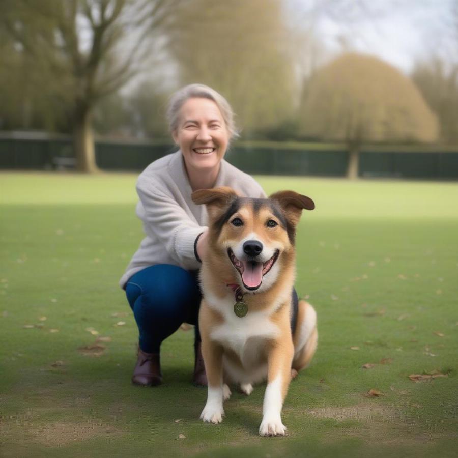 Happy Adopted Battersea Windsor Dog