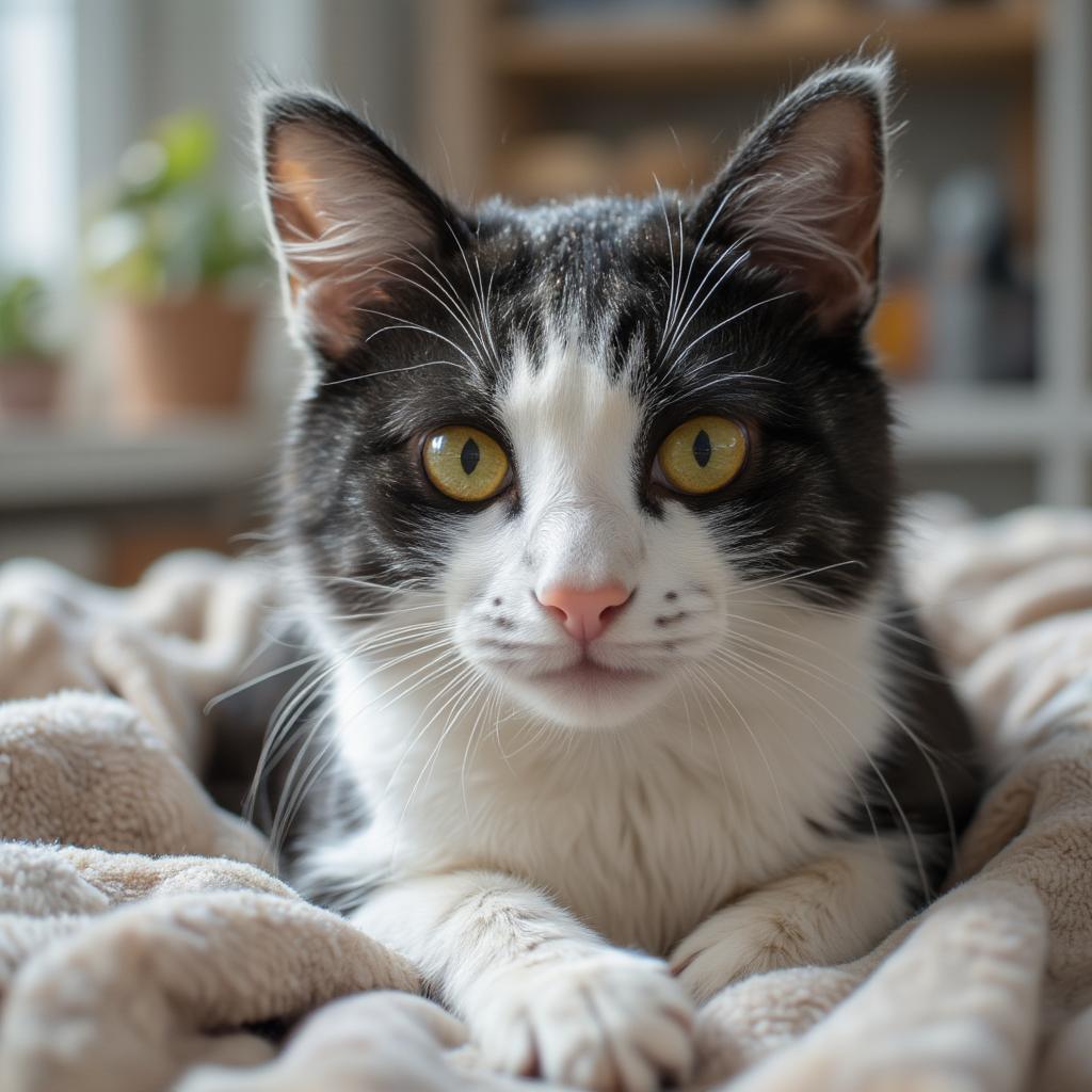 Happy Adopted Cat Smiling