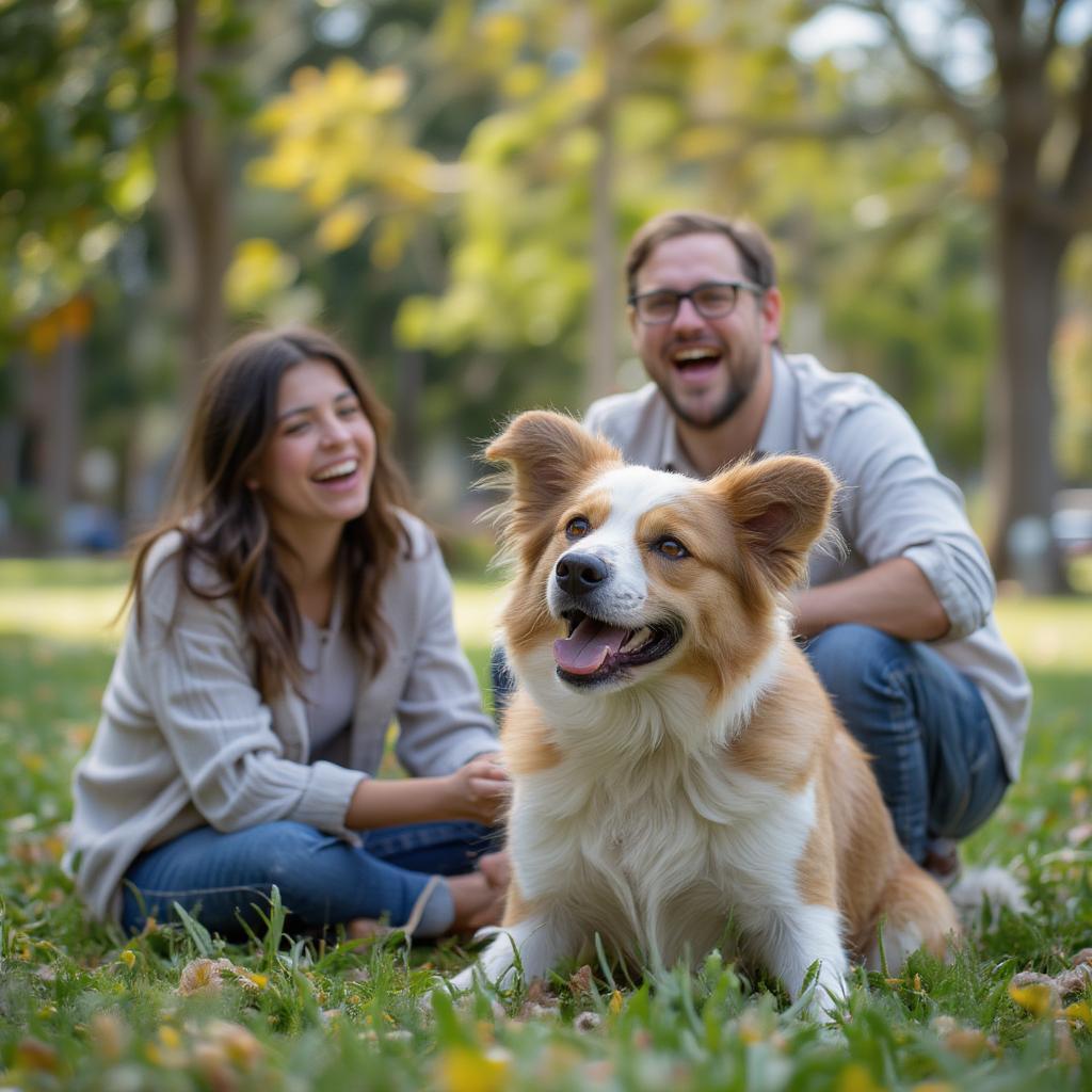 family-playing-dog-outdoors