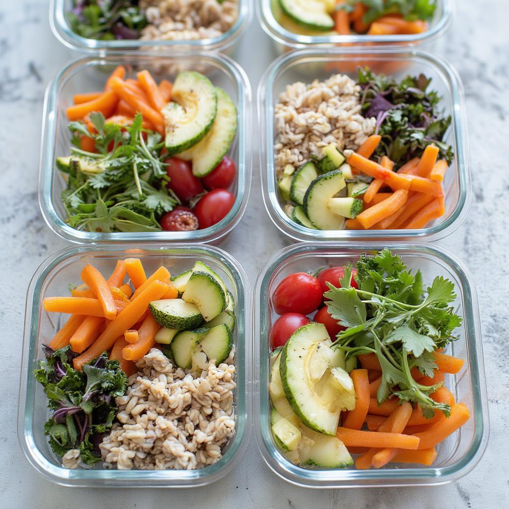 colorful healthy meal prep