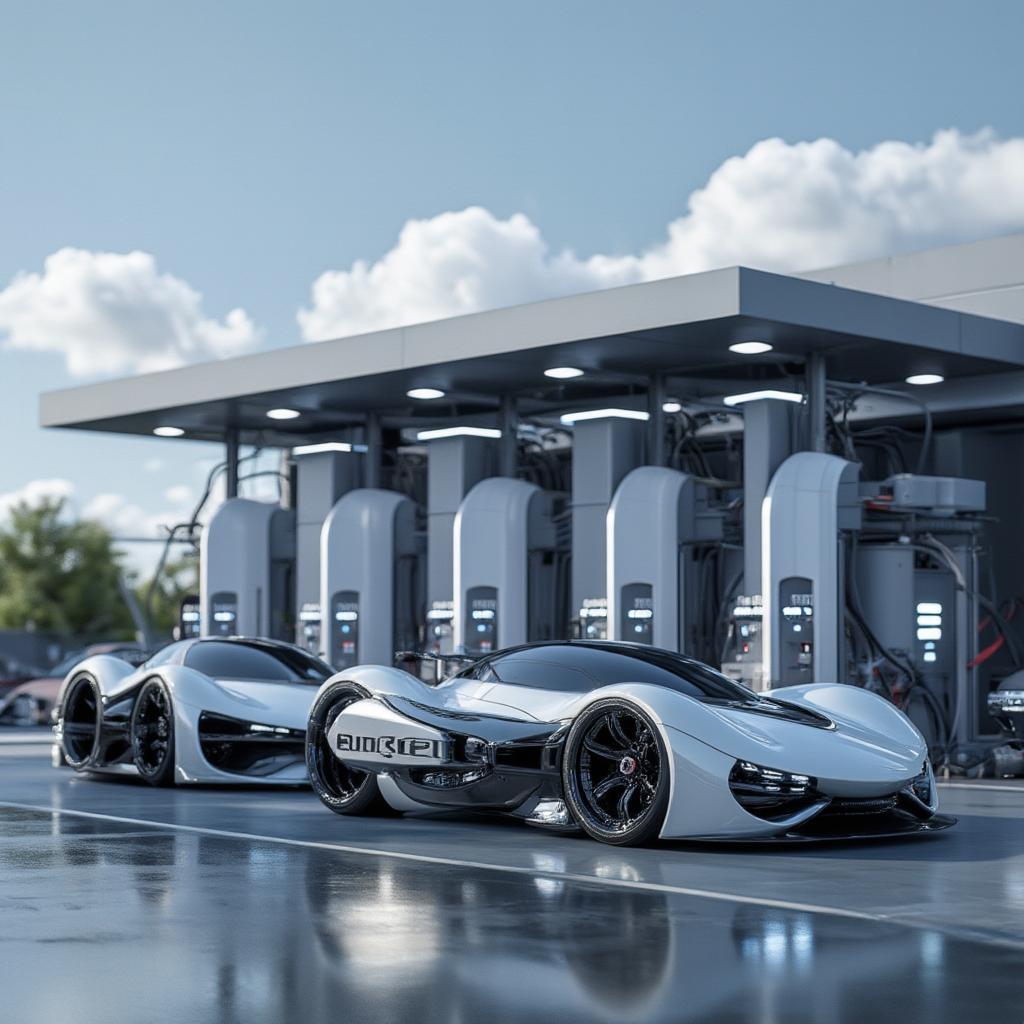 Futuristic Hydrogen Refueling Station for Supercars