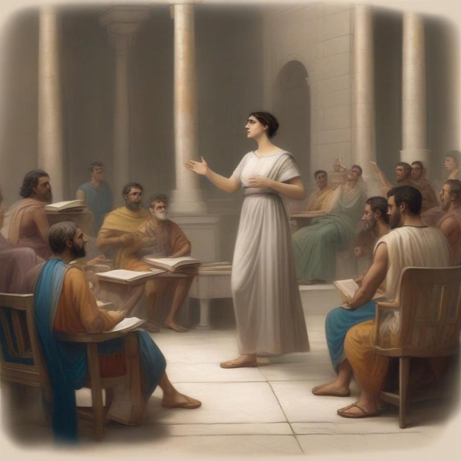 Hypatia of Alexandria: A prominent female mathematician, astronomer, and philosopher of the ancient world.