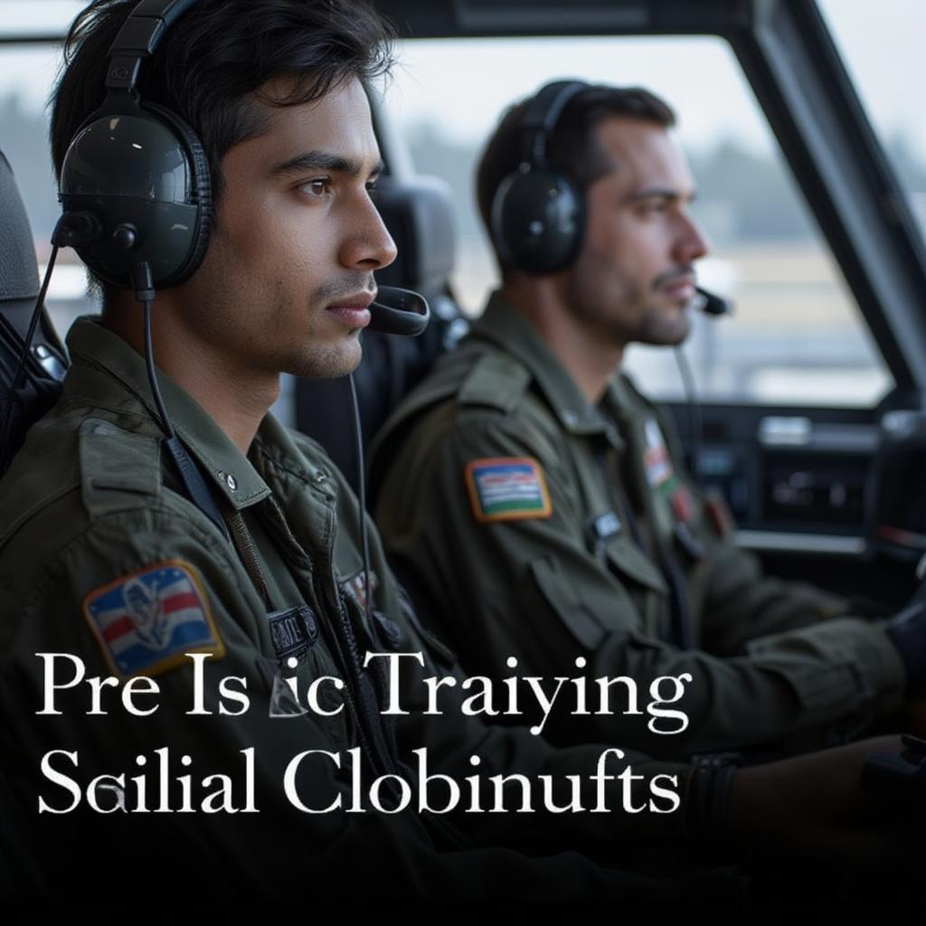 Indian Air Force pilots in simulator