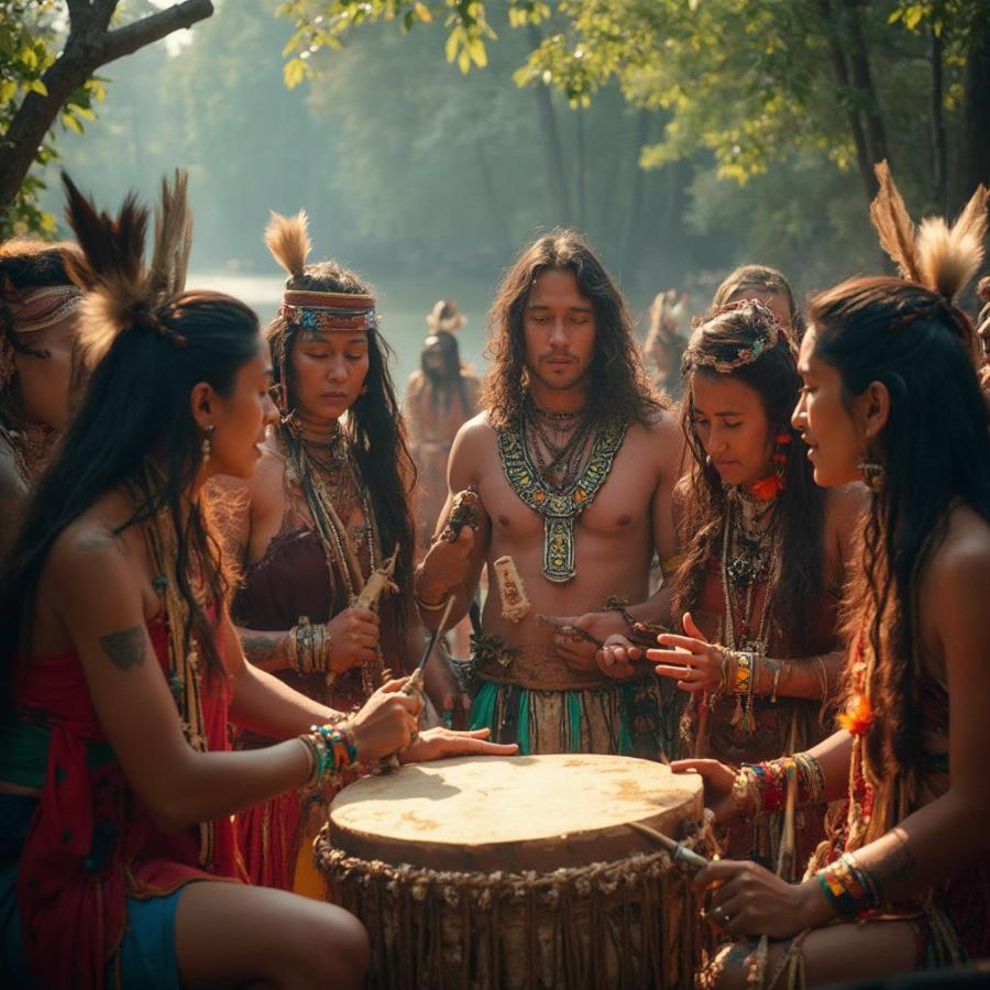 Indigenous Drum Ceremony in Canada