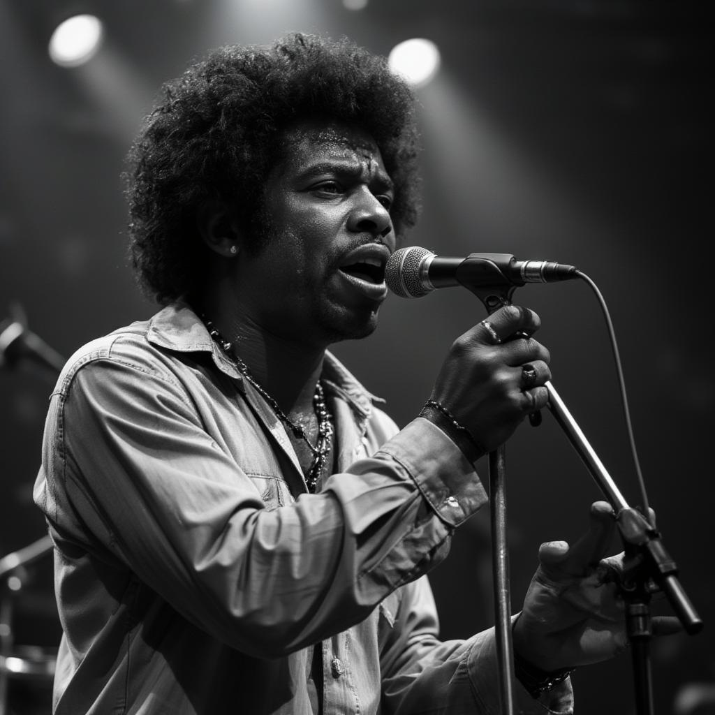 James Brown performing live in the 1960s