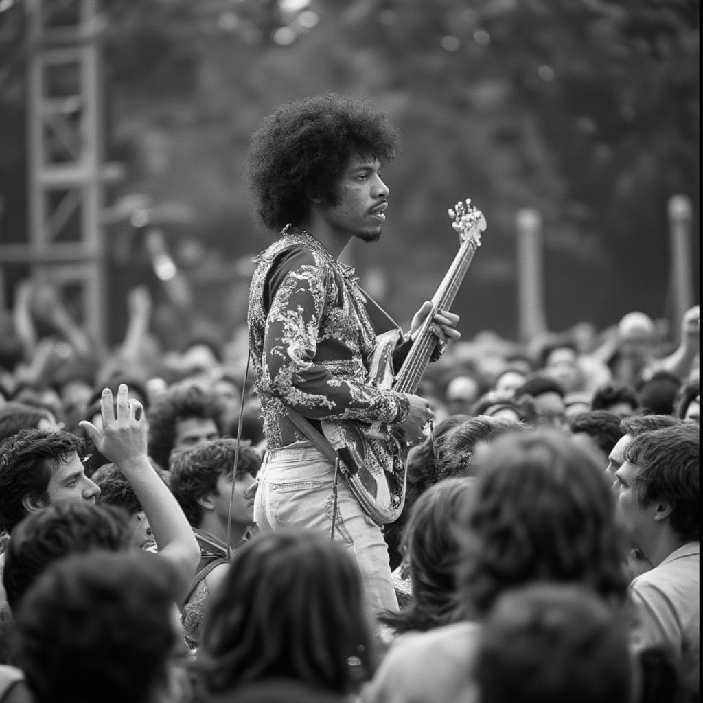 jimi hendrix playing at miami pop