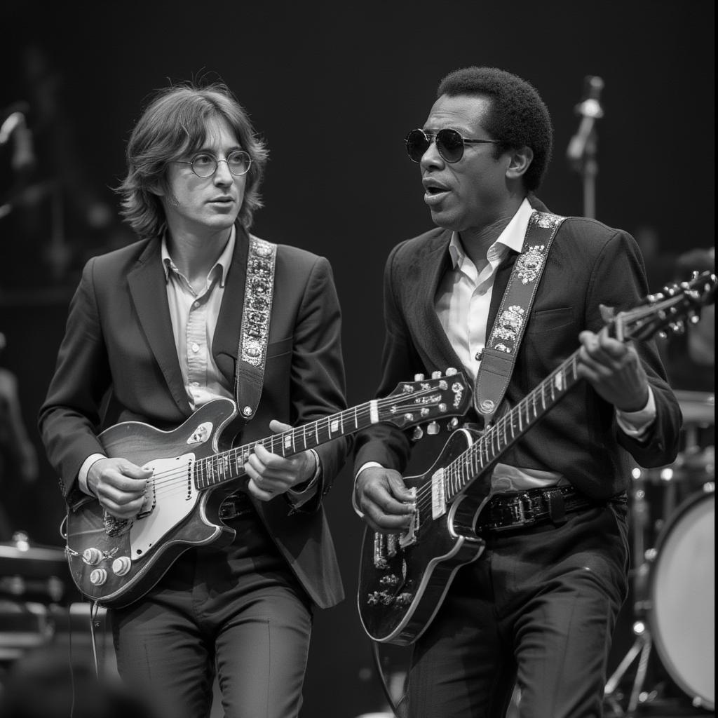 John Lennon and Chuck Berry Performing Together