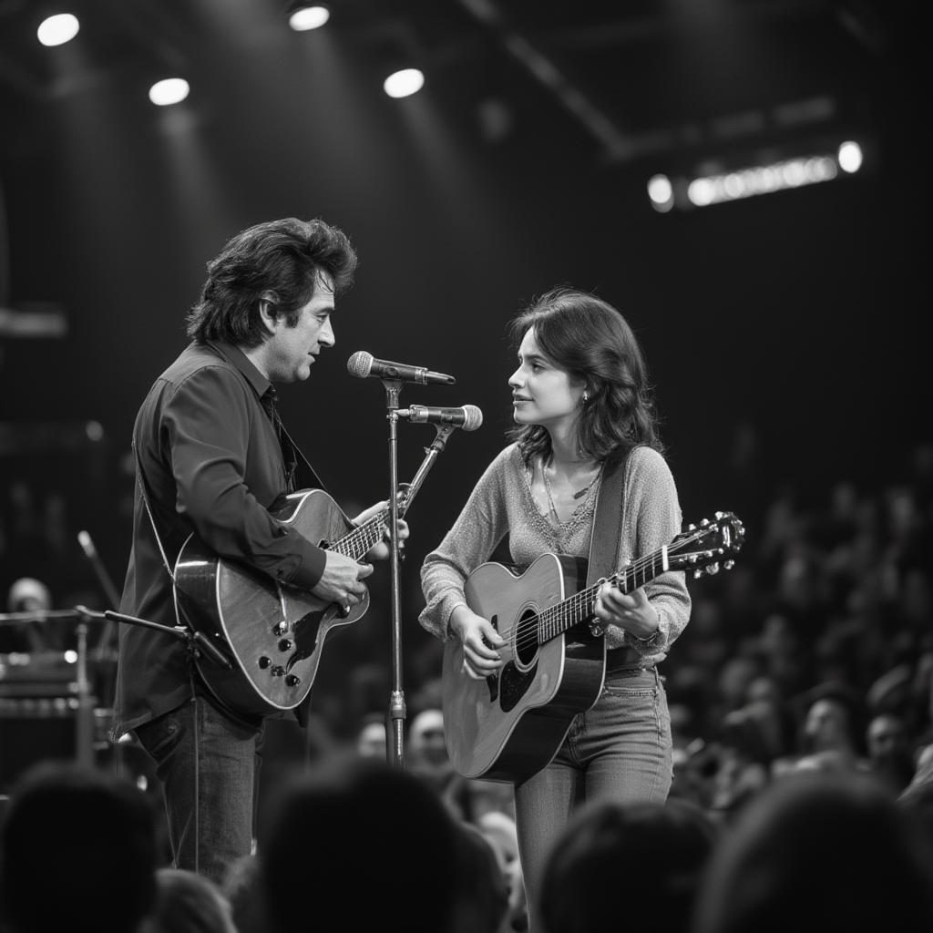 Johnny and Rosanne Cash Performing Together